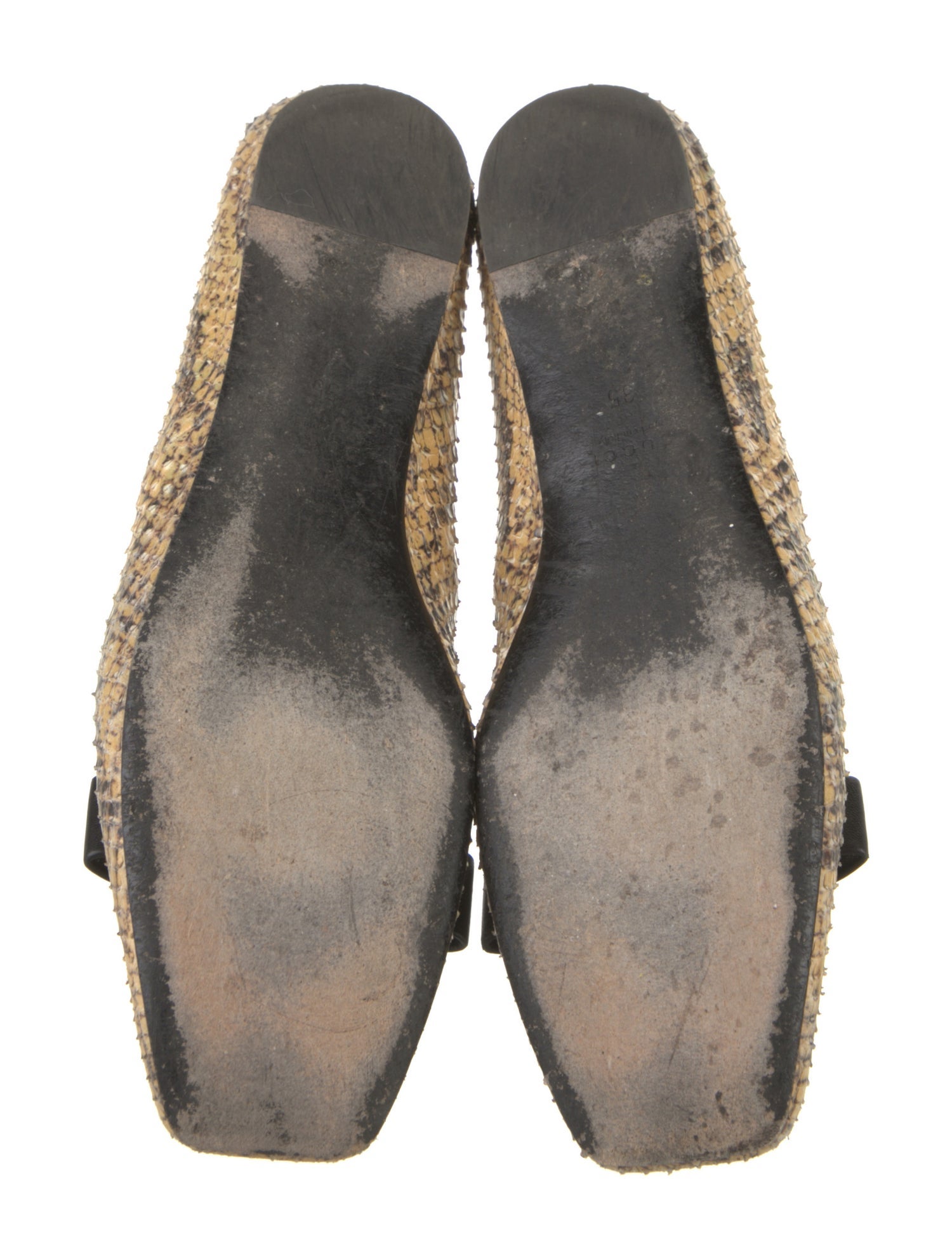 Gucci Snakeskin Animal Print Flats